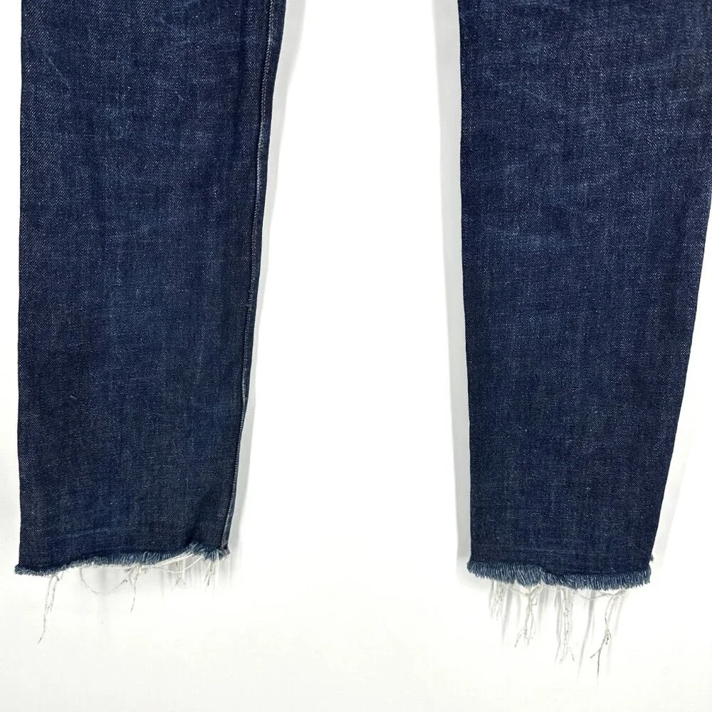 A.P.C. Petit New Standard Straight Leg Cotton Mid Rise Dark Indigo Wash Jeans 29
